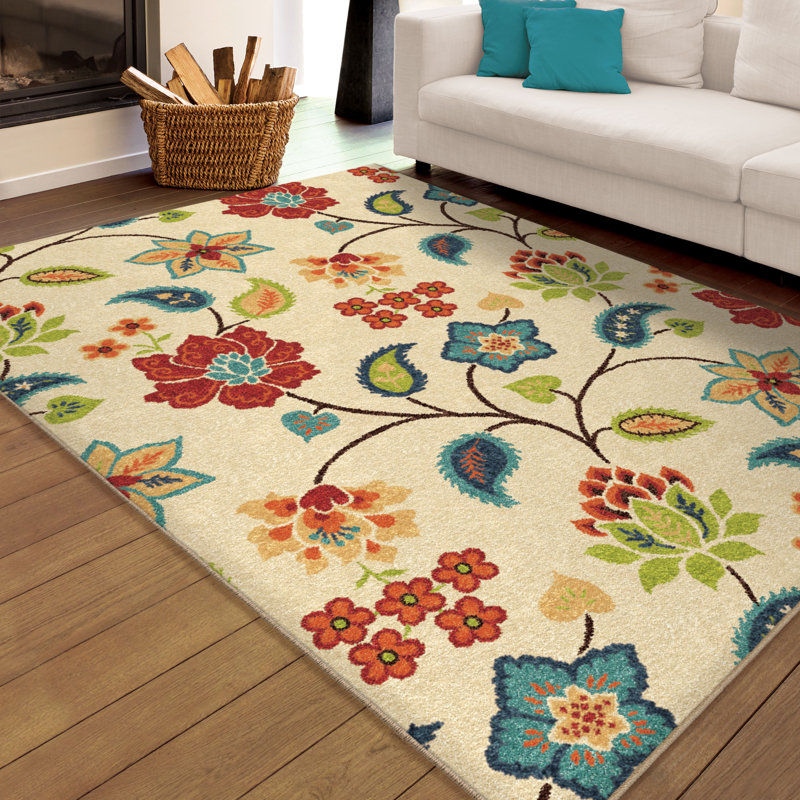 Charlton Home® Stancliff Floral Indoor/Outdoor Rug & Reviews Wayfair